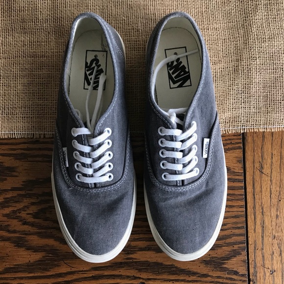 Vans Shoes - Vans Authentic Unisex gray canvas lace up shoes